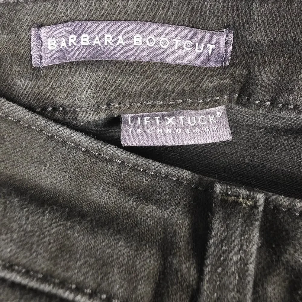 NYDJ Barbara Bootcut Jeans Womens 14 Black Lift Tuck Stretch